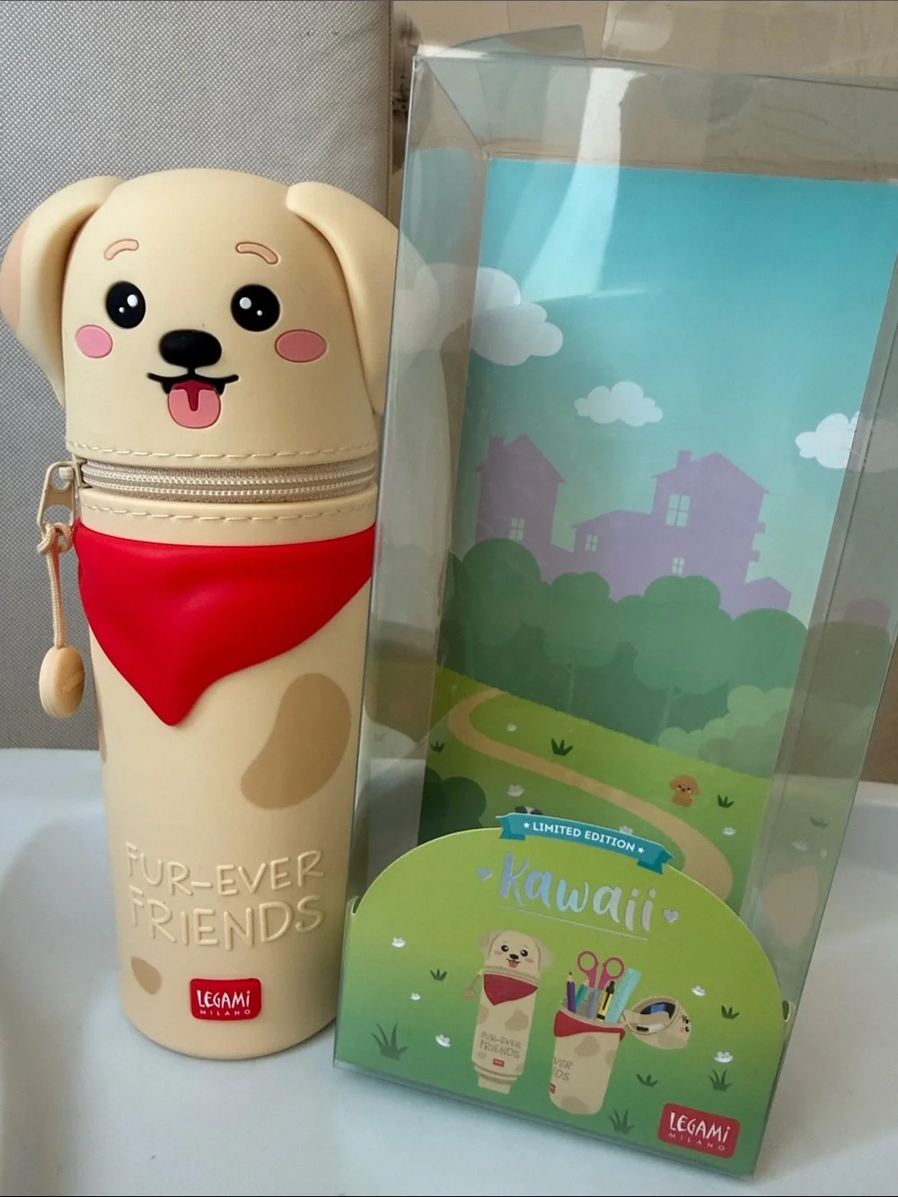 Legami Milano Kawaii Fur-Ever Friends  Puppy Pencil Case Limited Edition NWT